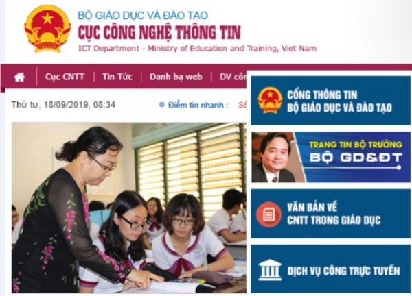Web tin tức - cục CNTT