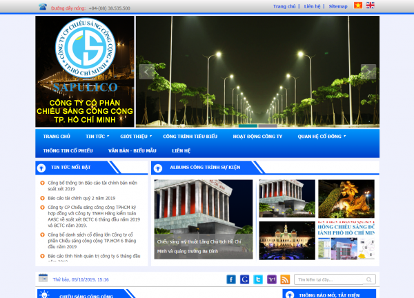 Web công ty - Chiếu sáng HCM