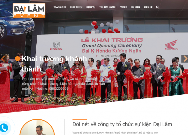 Web Công ty - Sự kiện Đại Lâm