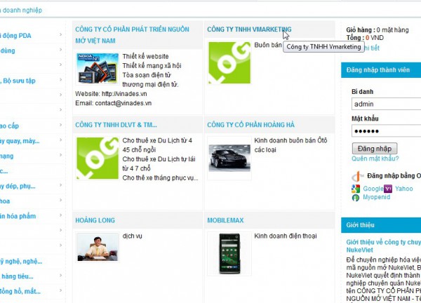 Phần mềm danh bạ doanh nghiệp