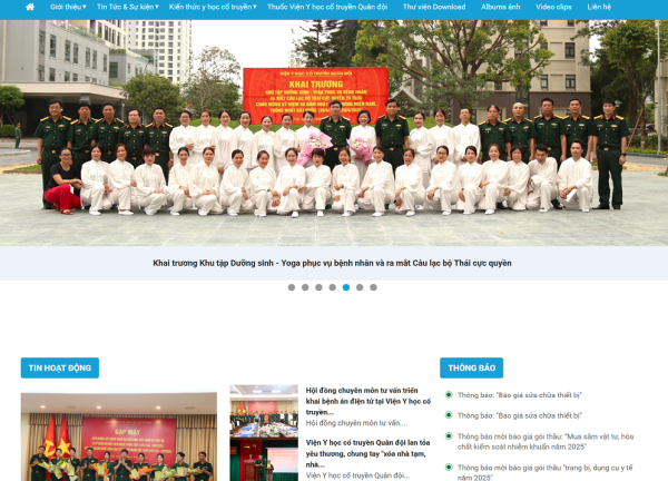 Web tin tức - Viện YHCT Quân đội