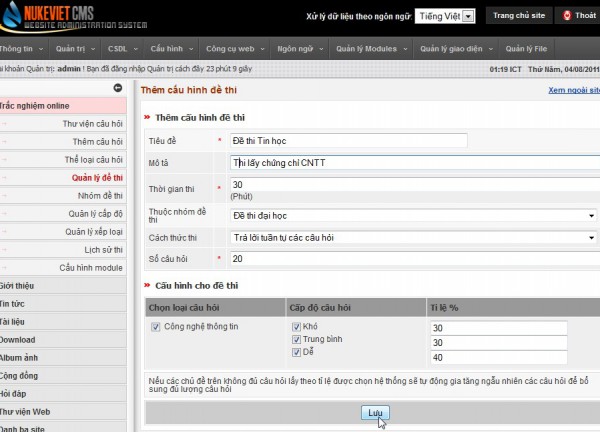 Phần mềm Trắc nghiệm online