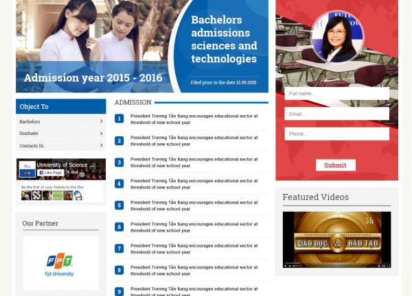 Web trường học - Edu 03