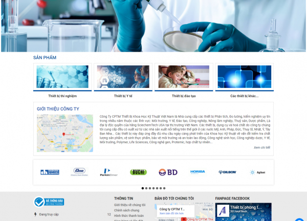 Web thiết bị y tế