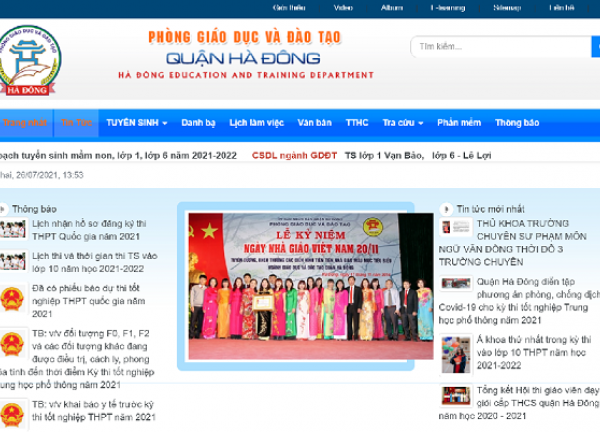 Cổng TT PGD Hà Đông