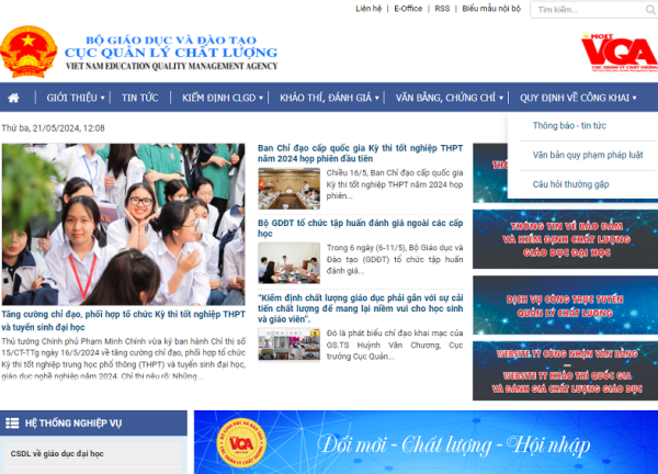 Cục Quản lý chất lượng - Bộ GD&ĐT