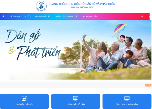Trang thông tin điện tử Dân số Hà Nội