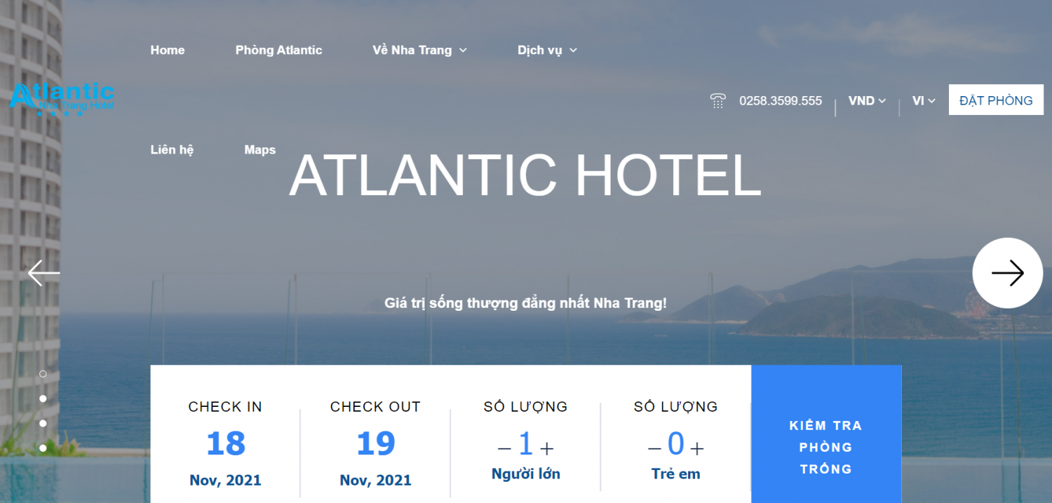 website du lịch khách sạn Atlantic Hotel